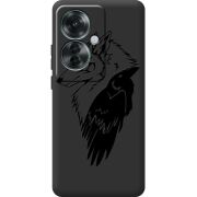 Черный чехол BoxFace OPPO Reno 11 F Wolf and Raven