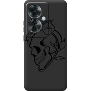 Черный чехол BoxFace OPPO Reno 11 F Skull and Roses