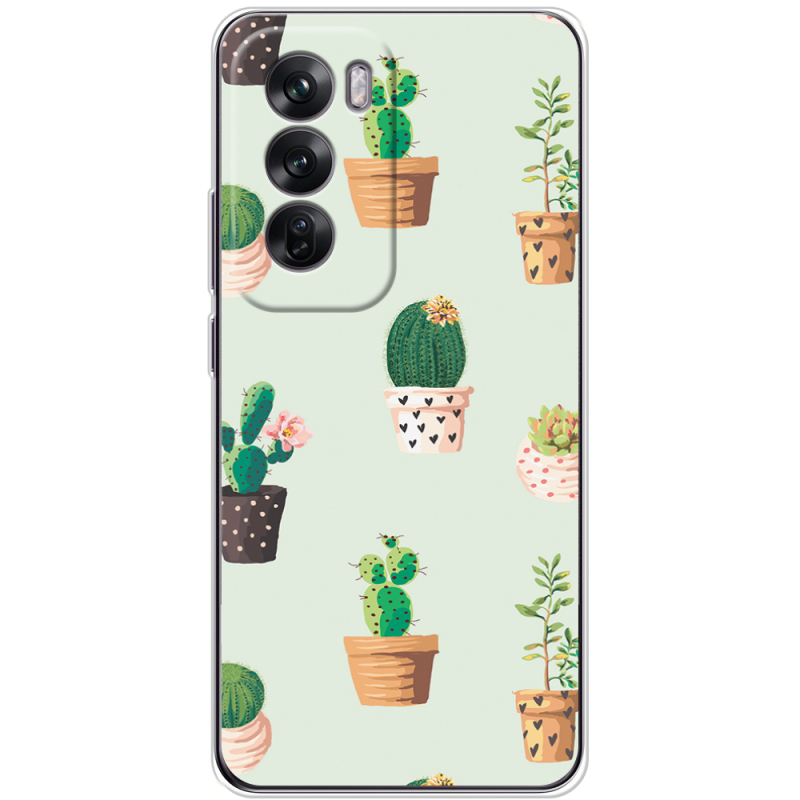 Чехол BoxFace OPPO Reno 12 L-green Cacti