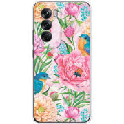 Чехол BoxFace OPPO Reno 12 Birds in Flowers