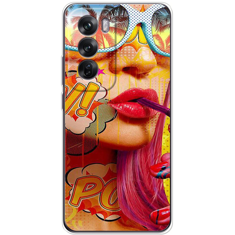 Чехол BoxFace OPPO Reno 12 Yellow Girl Pop Art