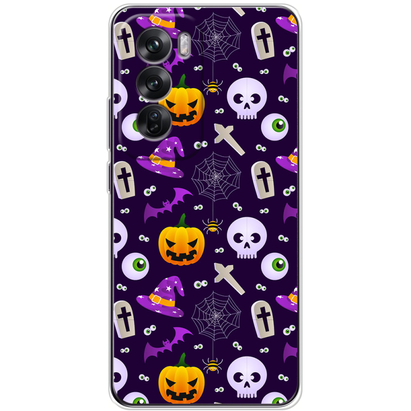 Чехол BoxFace OPPO Reno 12 Halloween Purple Mood