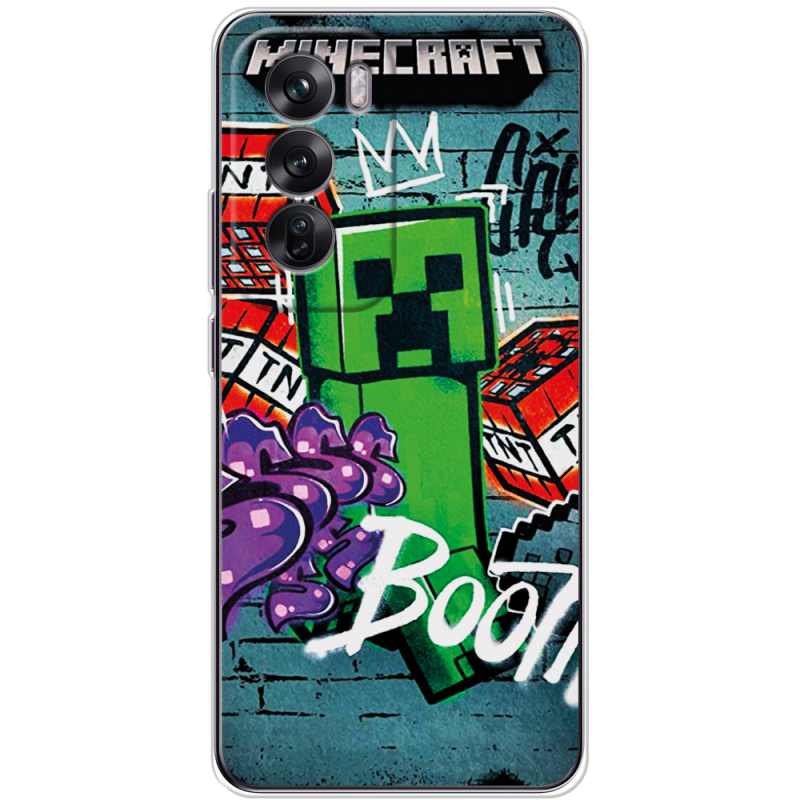 Чехол BoxFace OPPO Reno 12 Minecraft Graffiti