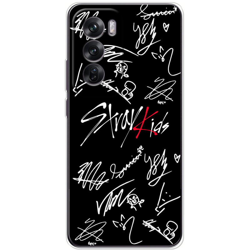 Чехол BoxFace OPPO Reno 12 Stray Kids автограф