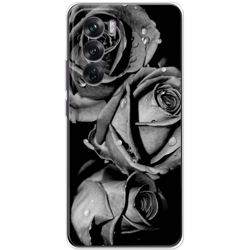 Чехол BoxFace OPPO Reno 12 Black and White Roses