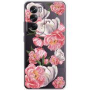 Прозрачный чехол BoxFace OPPO Reno 12 Peony Watercolor Style