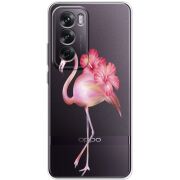 Прозрачный чехол BoxFace OPPO Reno 12 Floral Flamingo