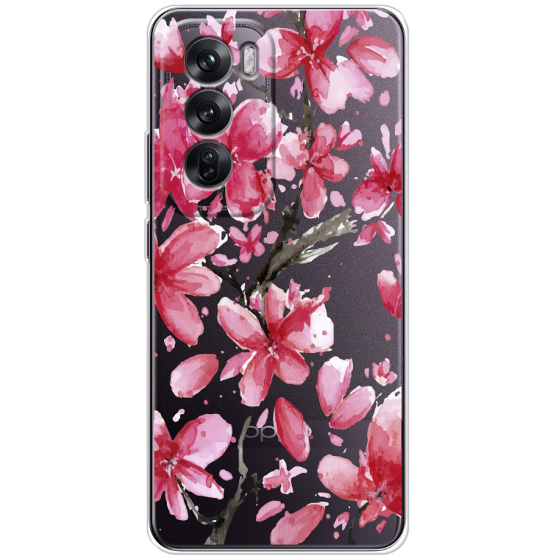 Прозрачный чехол BoxFace OPPO Reno 12 Pink Magnolia