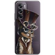 Прозрачный чехол BoxFace OPPO Reno 12 Steampunk Cat