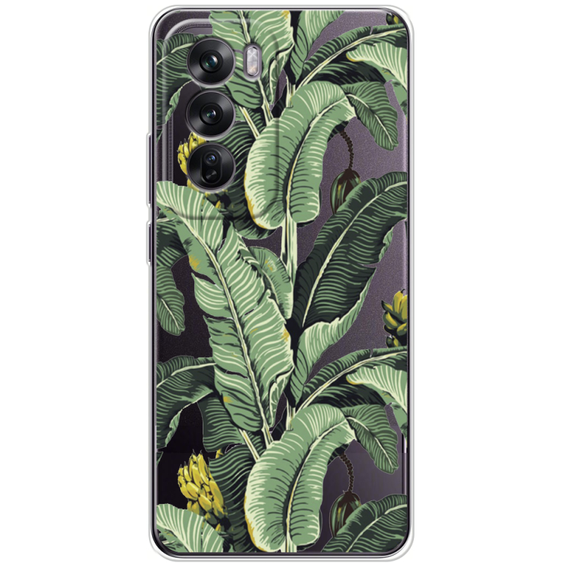 Прозрачный чехол BoxFace OPPO Reno 12 Banana Leaves