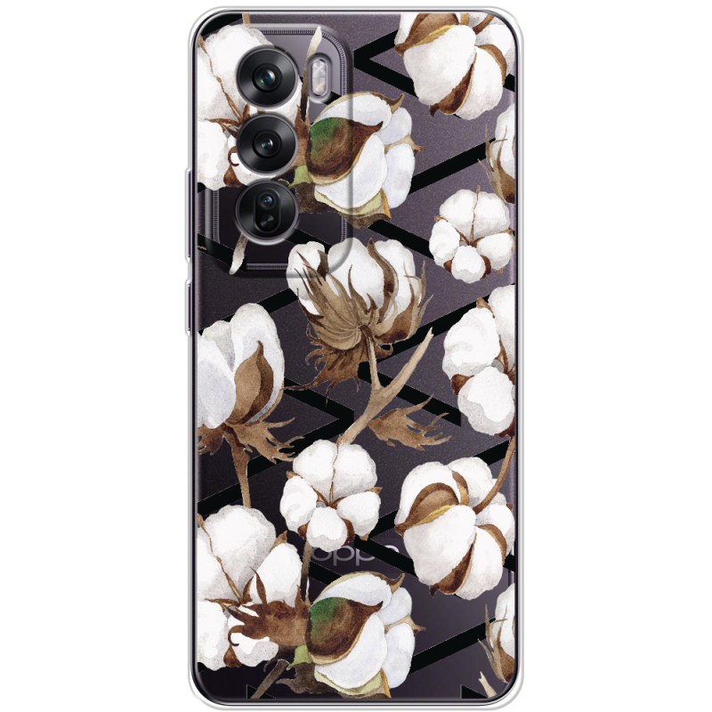 Прозрачный чехол BoxFace OPPO Reno 12 Cotton flowers