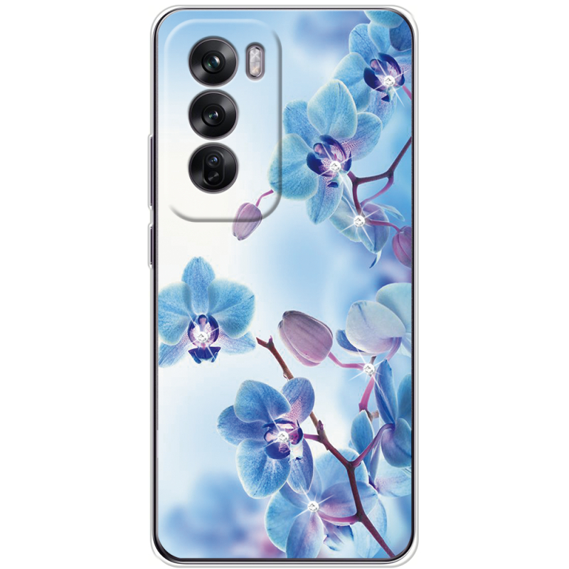 Чехол со стразами OPPO Reno 12 Orchids