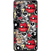 Черный чехол BoxFace OPPO Reno 12 Rock Graffiti