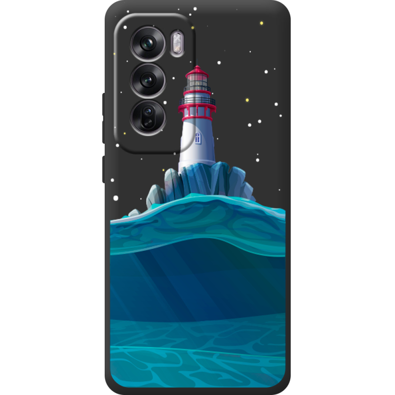 Черный чехол BoxFace OPPO Reno 12 Lighthouse