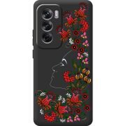 Черный чехол BoxFace OPPO Reno 12 3D Ukrainian Muse