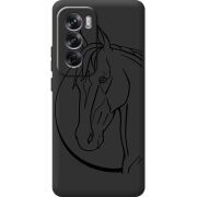 Черный чехол BoxFace OPPO Reno 12 Horse