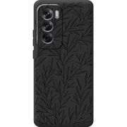 Черный чехол BoxFace OPPO Reno 12 Leaves