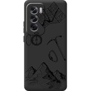 Черный чехол BoxFace OPPO Reno 12 Mountains