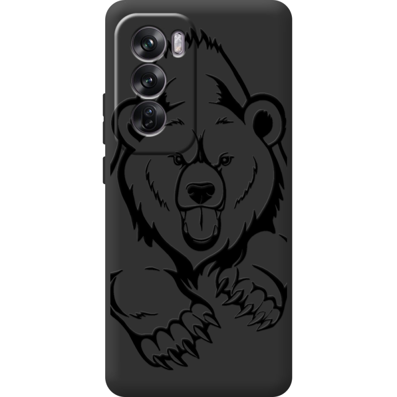 Черный чехол BoxFace OPPO Reno 12 Grizzly Bear