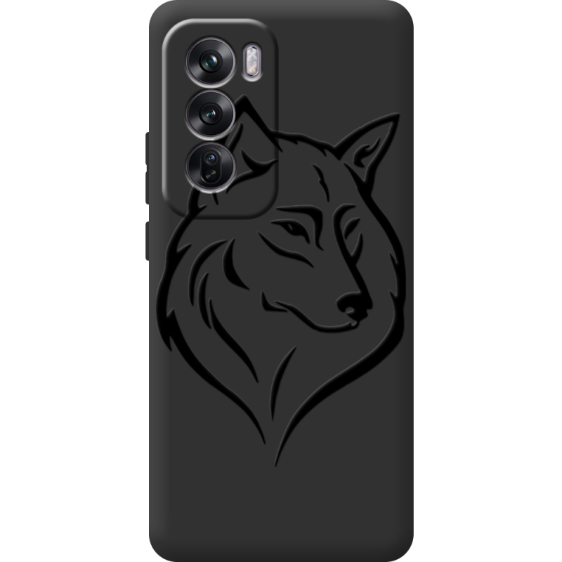 Черный чехол BoxFace OPPO Reno 12 Wolf