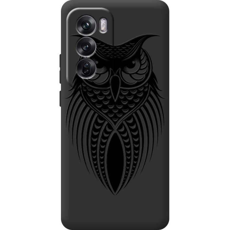 Черный чехол BoxFace OPPO Reno 12 Owl