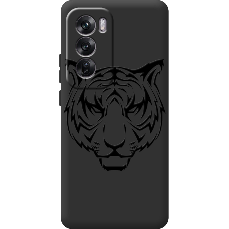 Черный чехол BoxFace OPPO Reno 12 Tiger