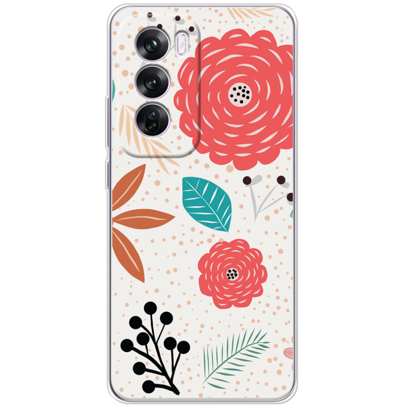 Чехол BoxFace OPPO Reno 12 Pro Line Flowers