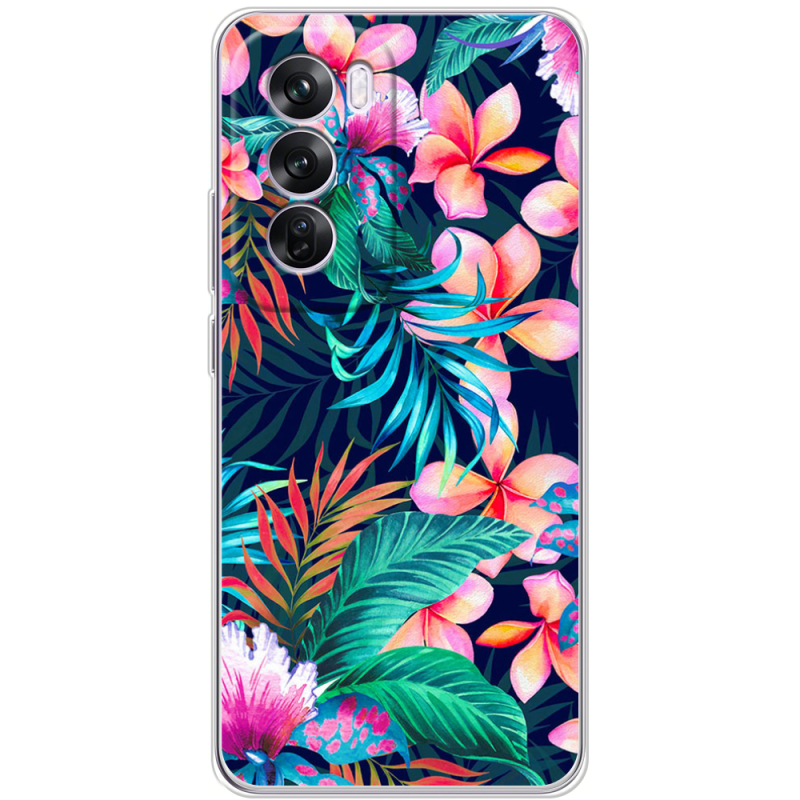 Чехол BoxFace OPPO Reno 12 Pro flowers in the tropics