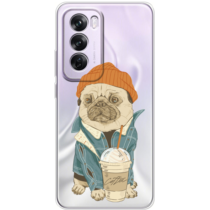 Прозрачный чехол BoxFace OPPO Reno 12 Pro Dog Coffeeman