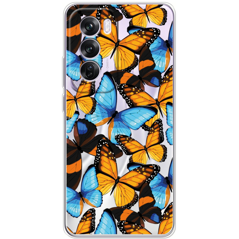 Прозрачный чехол BoxFace OPPO Reno 12 Pro Butterfly Morpho