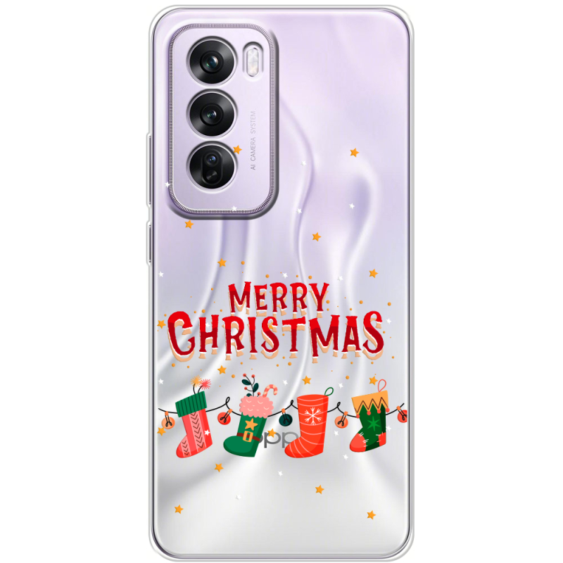 Прозрачный чехол BoxFace OPPO Reno 12 Pro Merry Christmas