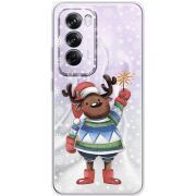 Прозрачный чехол BoxFace OPPO Reno 12 Pro Christmas Deer with Snow