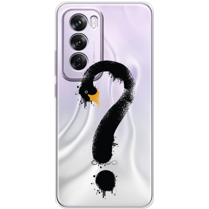 Прозрачный чехол BoxFace OPPO Reno 12 Pro Swan question