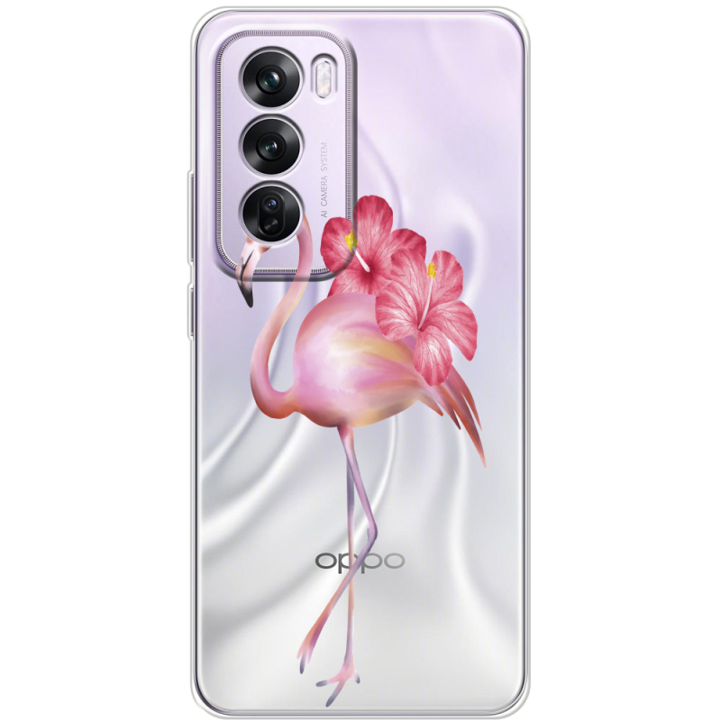 Прозрачный чехол BoxFace OPPO Reno 12 Pro Floral Flamingo