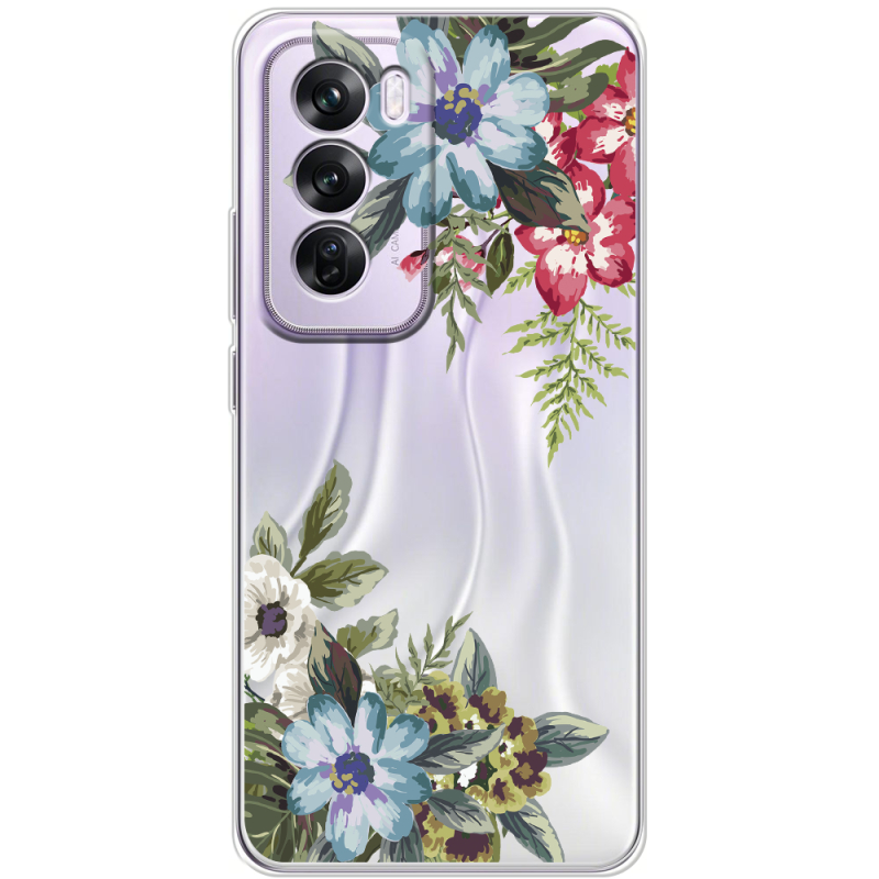 Прозрачный чехол BoxFace OPPO Reno 12 Pro Floral