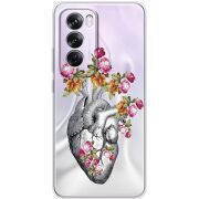 Чехол со стразами OPPO Reno 12 Pro Heart