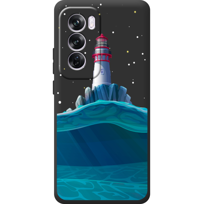 Черный чехол BoxFace OPPO Reno 12 Pro Lighthouse