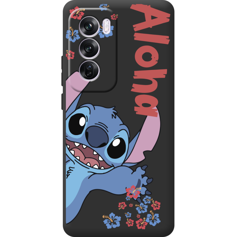 Черный чехол BoxFace OPPO Reno 12 Pro Гавайський гість Stich
