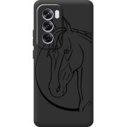 Черный чехол BoxFace OPPO Reno 12 Pro Horse