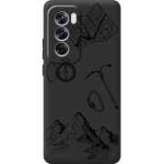 Черный чехол BoxFace OPPO Reno 12 Pro Mountains