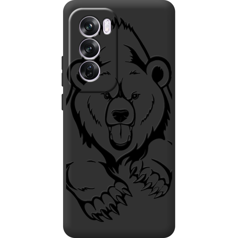 Черный чехол BoxFace OPPO Reno 12 Pro Grizzly Bear