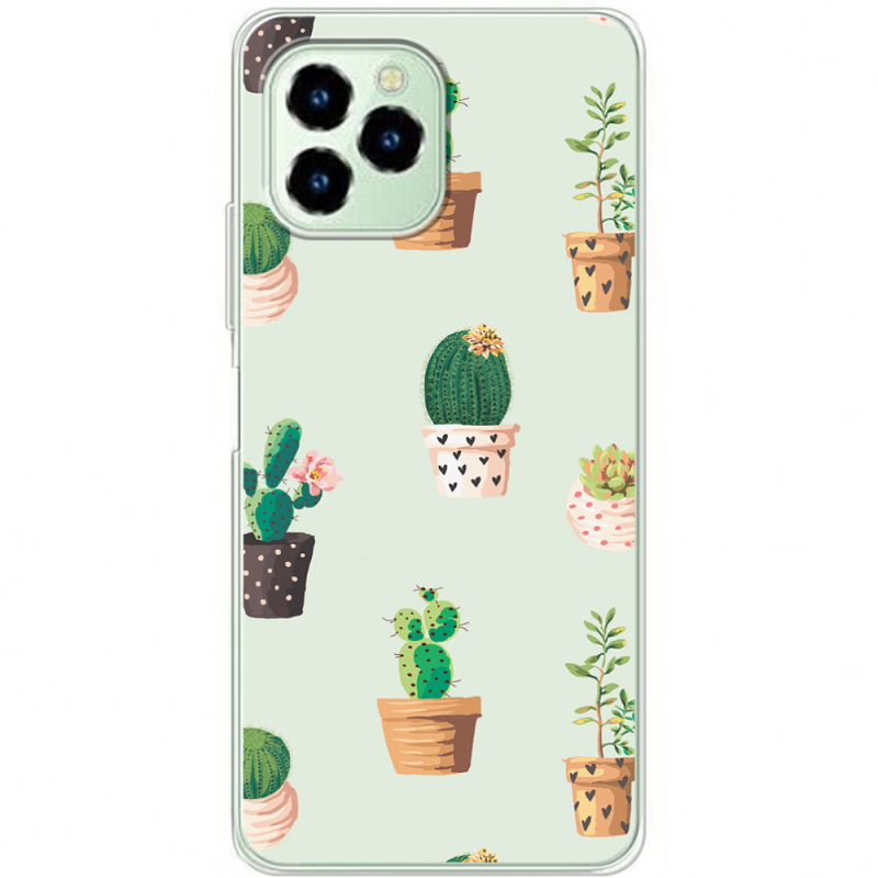 Чехол BoxFace Oukitel C21 Pro L-green Cacti