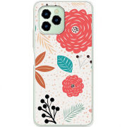 Чехол BoxFace Oukitel C21 Pro Line Flowers