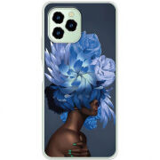 Чехол BoxFace Oukitel C21 Pro Exquisite Blue Flowers