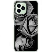 Чехол BoxFace Oukitel C21 Pro Black and White Roses