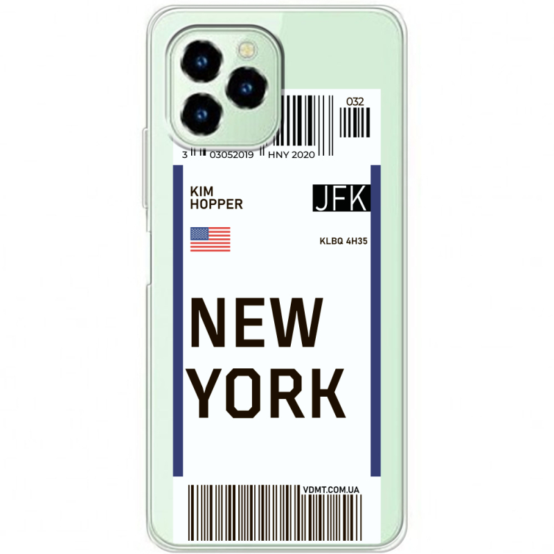 Прозрачный чехол BoxFace Oukitel C21 Pro Ticket New York