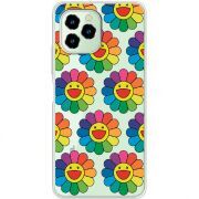 Прозрачный чехол BoxFace Oukitel C21 Pro Hippie Flowers