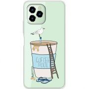 Прозрачный чехол BoxFace Oukitel C21 Pro Segull in Cofee Pool