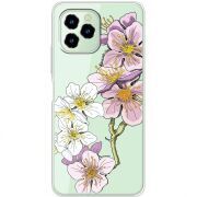 Прозрачный чехол BoxFace Oukitel C21 Pro Cherry Blossom