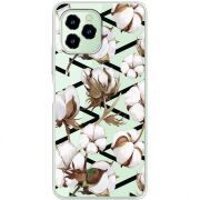 Прозрачный чехол BoxFace Oukitel C21 Pro Cotton flowers